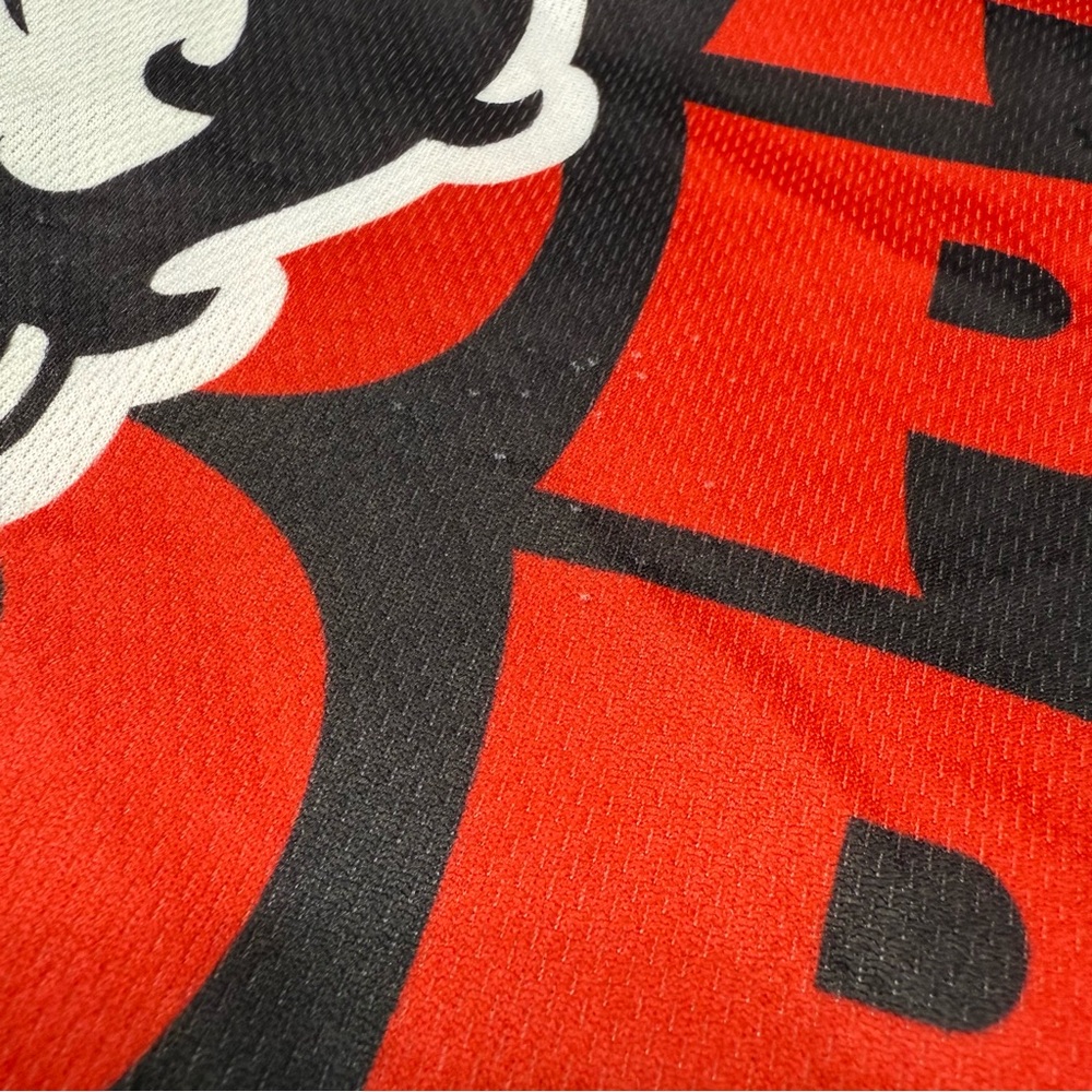 Betty Boop Baseball Jersey Womens Black Red Cartoon Graphic Button Front Size XS - Picture 8 of 11